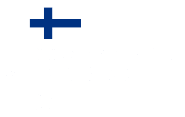 Finnish key flag with text Suomalaista palvelua / Finnish service